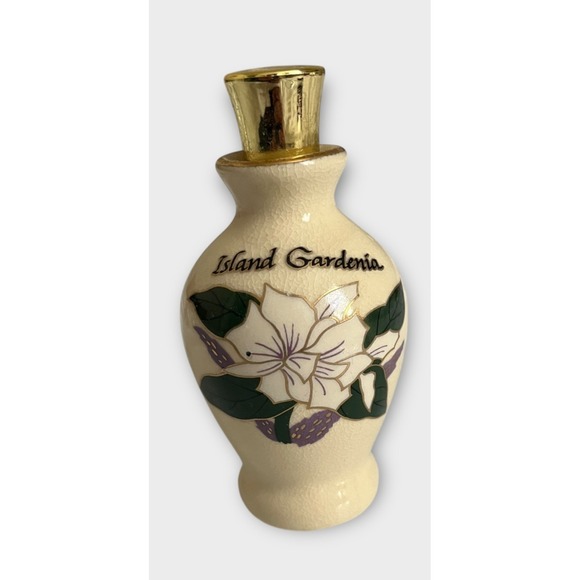 Hawaiian Classic Other - Hawaiian Classic Island Gardenia Perfume Bell EMPTY Ceramic Crackle Bottle .125